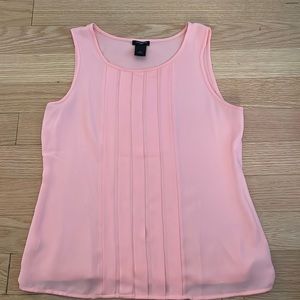 Ann Taylor Petite pink sleeveless blouse
